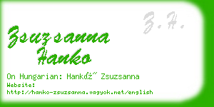 zsuzsanna hanko business card